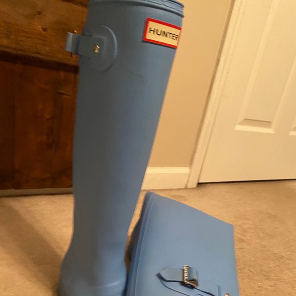 Hunter Shoes - Light Blue Women’s Hunter Rainboots size 8